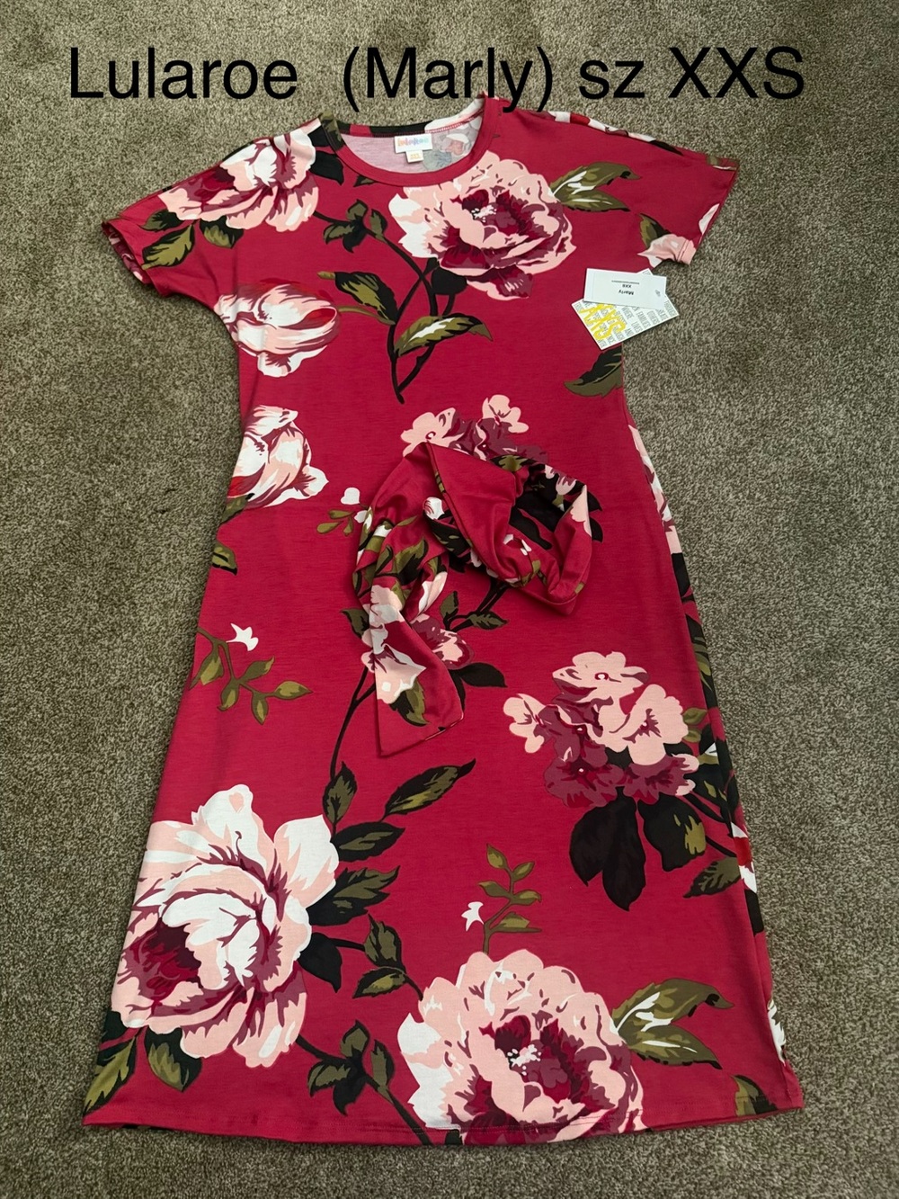 LuLaRoe Floral Marly dress in sz XXS brand new